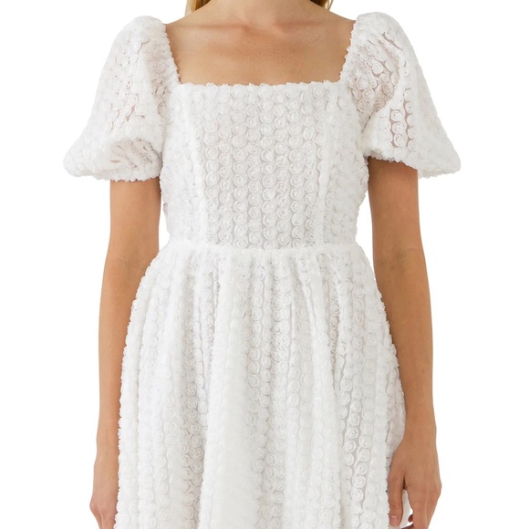 Endless Rose Floral Mini Dress White L NWT - Picture 1 of 8